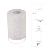 Anmire 3 Pack White Linen Frosted Glass Lamp Shade, Cylinder Light Fixture Replacement Globe or Cover with 1-58-Inch Fitter for Pendant Light Chandelier Wall Sconce G0112 - Retail: $30