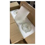 Anmire 3 Pack White Linen Frosted Glass Lamp Shade, Cylinder Light Fixture Replacement Globe or Cover with 1-58-Inch Fitter for Pendant Light Chandelier Wall Sconce G0112 - Retail: $30