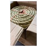 YSMN 34 in 100 FT Twisted 3 Strand Synthetic Polypropylene Rope Artificial Manila Rope Suitable for Tree Work Camping Navigation Swing - Retail: $42