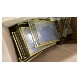 Smarpau Gold Acrylic Sign Holder 5x7, Double-Sided Display Stand, Clear Picture FramesFlyer HolderMenu HolderTable Number for Wedding, Home, Offices(16Pcs) (used) - Retail: $40
