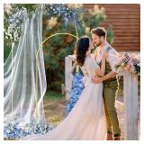 Metal Arch Backdrop Stand, 7.2FT+6FT Wedding Arch Stand, Set of 2 Backdrop Arch Stand, Metal Arch Stand for Wedding Ceremony Birthday Party Baby Shower Graduation Ceremony Decoration - Retail: $43