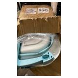 Collapsible Baby Bathtub for Newborns with Thermometer and Soft Floating Cushion Portable and Foldable Travel Baby Bath Tub for Infants to Toddler 0-36 Month (Blue) - Retail: $50