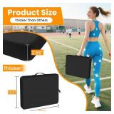 PALATALA Stadium Seat Cushion 2 Pcs, Extra Thick 2.56\ Portable Bleacher Cushion with Zipper, Waterproof 600D Oxford Fabric, Outdoor Seat Cushion for Bleachers, Sports Events, Beaches - Retail: $33in