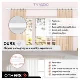 TVWOO Wrap Around Curtain Rods,White Curtain Rods 48 to 84 Inch,58 Inch Adjustable Blackout Curtain Rod Set with Bracket,Room Darkening Single Window Rod,Metal Hidden Curved Drapery Rods 48-84\,White 