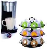 FlagShip K cup Holder Carousel 3 Tier for Keurig Pod Holder Metal DIY Install Small for K-cup Storage Stand 21 K Pod Storage - Retail: $14
