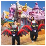 Spinosaurus Inflatable Bat Costume for Kids Inflatable Halloween Costumes Funny Riding on Animal Blow Up Cosplay Costumes for Boys Girls - Retail: $26