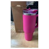 40oz Insulated Stainless Steel Tumbler - Hot Pink (lid is damaged)  - Retail: $25