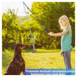 DIBBATU Flirt Pole for Dogs Interactive Dog Toys for Large Medium Small Dogs Chase and Tug of War, Dog Teaser Wand with Lure Chewing Toy for Outdoor Exercise and Training - Retail: $21