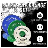 EVERYMATE Change Weight Plates:1.25LB 2.5LB 5LB Set Fractional Plate Olympic Bumper Plates Set for Strength Training, 2 inch weight plates - Retail: $80