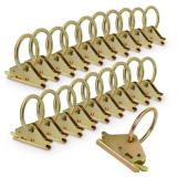 Eapele 20pcs Steel E-Track O Ring Tie-Down Anchors, Secure Cargo in EnclosedFlatbed Trailers, Trucks, Load Limit of 1500lb - Retail: $30