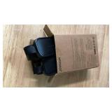 JOYROOM One-Handed-Operation Sunglass Holder for Car, Magnetic Leather Sunglasses Holder, Car Visor Accessories, 2 Packs (Black) - Retail: $17