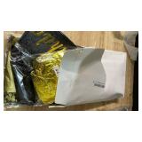 44th Birthday Decorations Men Women with 44th Birthday Banner, Black and Gold Table Cloth, Number Balloons, Large Sash, Cake Topper and Candles - Retail: $18