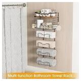 6-Tier Wall Mounted Towel Rack - Retail: $25