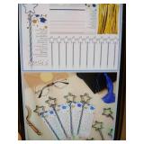 Spakon 24 Sets Graduation Favors Star Pens with Cards and Twist Ties
