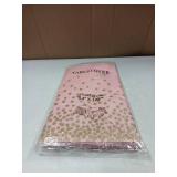 Pink and Gold Polka Dot Tablecloth 4pk 54 x 108in