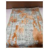 Area Rug 2x3ft Orange and Green Pattern