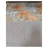 Area Rug 2x3ft Orange and Green Pattern