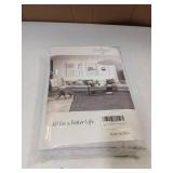 Don Donren Off White Back Tan Linen Curtains 52 x 102in 2 Panels