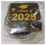 Class of 2025 Plates and Napkins Set Serves 50