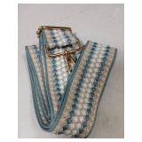 Purse Strap Blue Beige Pattern