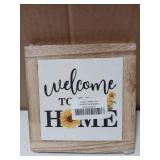 Welcome To Our Home Wooden Sign Decor 6x6in