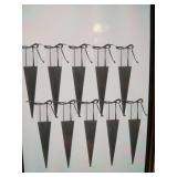 Single Rose Cones Black 10pk