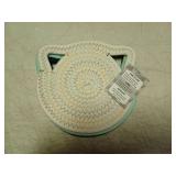 Sodapo 7" Cat Trivet 3 Piece Set (Blue & White)