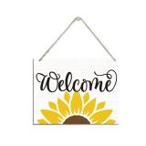 Sunflower Welcome Door Sign 10x7.9"