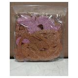 Pink and Rose Gold Glitter Banner "Educated & Pretty & Graduated"