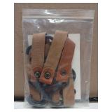 Handcrafted Leather Utility Hooks - Set of 6