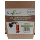 Gray Bunny Mini Hummingbird Feeder With Window Mount