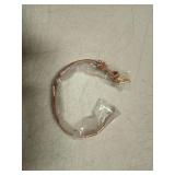 Brown Leather Colar With Gold Buckle - Size M