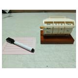Perpetual Desk Calendar With Dry Erase Note Pad