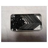 Black L-Shaped Metal Brackets With Mounting Screws