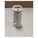 White Tumbler Keychain