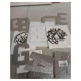 Assorted Decorative Glitter Letters and Party Decor
