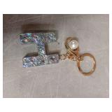 Holographic "H" Keychain with Gold Accents