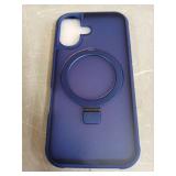 MagSafe Compatible iPhone 16 Case with Ring Stand-Blue