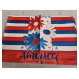 Patriotic America Floral Table Placemats 12"x18"-4