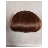 Auburn Brown Synthetic Clip in Bangs Hair Piece