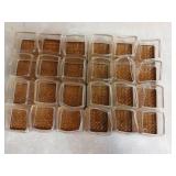 24 Pcs Clear Square Chair Leg Floor Protectors with Felt, Silicone Felt Furniture Pads for Hardwood Floor, Dining Table Leg Caps Covers No Scratches and Noise (L Fit: 1" - 1.4")