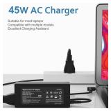 Tinkon Charger Compatible for HP 14" 15" 15.6" 17" Portable Students and Business Laptop 741727-001, 45W 19.5V 2.31A AC Adapter Replacement for HP Pavilion/Stream Computer Power Supply Cord