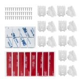 LED Rope Light Clips Holder 48 Pieces PVC Clips with 48 Piecs Screws for LED Light Wall Mount and Bar Mount