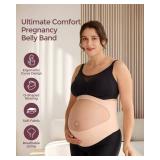 Momcozy Pregnancy Belly Band, CozySupport Ergonest Maternity Belly Band, Invisible Pregnancy Belt for Back, Abdomen, Waist