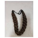 BOBIYA 5 Strands Synthetic Hair Braided Headband Classic Chunky Wide Plaited Braids Elastic Stretch Hairpiece for Women Girl (Carbon Brown)