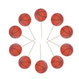 48Pcs Basketball Cupcake Cake Toppers Party Supplies Dessert Muffin Cake Decorations for Basketball Themed Party, Baby Shower or Happy Birthday Party Decoration
