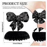 Fulmoon 9 Pcs Black Bow Honeycomb Centerpieces Decorations Coquette Birthday Party 3D Table Decorations Bow Paper Honeycomb Cutouts Party Supplies for Birthday Baby Bridal Shower Wedding Decor