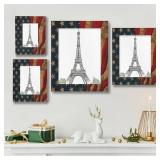 Mardesigns American Flag 8x10 Picture Frame, Vintage USA Flag Wall Gallery Photo Frames Fits 8 x10 or 6x8 Picture for Table Top Display and Wall Photo Frame