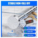 Ausemku Shower Curtain Rod Tension - 26-76 Inch Never Rust Non-Slip Spring Tension Curtain Rod No Drilling Stainless Steel Curtain Rod Use Bathroom Kitchen Silver Missing Ends