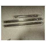 Ausemku Shower Curtain Rod Tension - 26-76 Inch Never Rust Non-Slip Spring Tension Curtain Rod No Drilling Stainless Steel Curtain Rod Use Bathroom Kitchen Silver Missing Ends